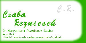 csaba reznicsek business card